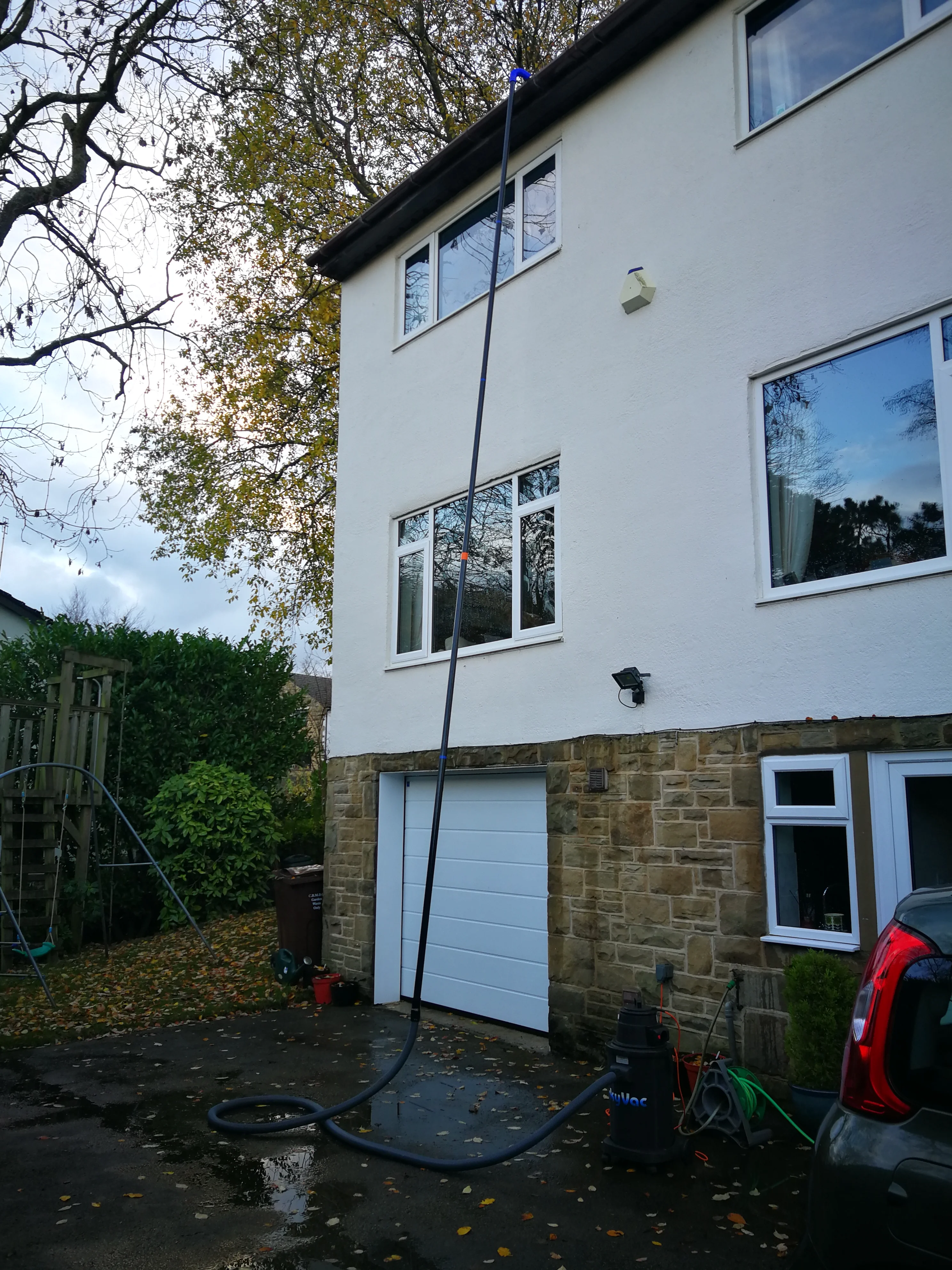 Gutter clearing work